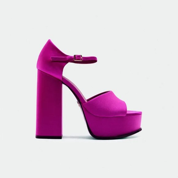 Zara Fuchsia Platform Heels - Picture 2 of 6